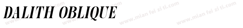 Dalith Oblique字体转换